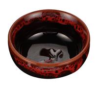 MALUGOGO Conteneur D'encre en Céramique Rond Léger et Délicat pour Calligraphie, Plateau à Pinceaux Créatif sans Bavure, pour Étudiants et Artistes Débutants