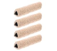 MALUGOGO Coussinet pour Accoudoir de Fauteuil Roulant en Sherpa Beige, Housses Respirantes et Faciles à Entretenir pour Fauteuils de Bureau et Lieux de Soins, Lot de 4 Pièces