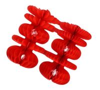 MALUGOGO Décoration de Mariage Chinoise en Papier Rouge Boule Alvéolée Nid d'abeille, Solide et Élégante, pour L'aménagement de Chambre Nuptiale