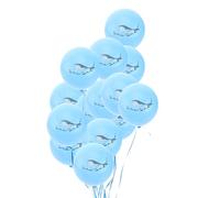 MALUGOGO Ensemble de Ballons en Latex Bleu Résistants et Difficiles à Déformer 20pcs, Décorations Chic et Stylées pour Anniversaire et Décoration de Scène