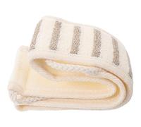MALUGOGO Gant de toilette exfoliant pour le dos fabriqué en lin pour une utilisation sous la douche, longue sangle de traction pour éviter les obstructions d'huile et fournir un nettoyage en