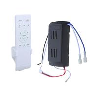 MALUGOGO Kit de télécommande universelle pour ventilateur de plafond avec récepteur, débit d'air réglable à 6 vitesses et fonction minuterie, matériau ABS, convient pour le salon et la chambre à