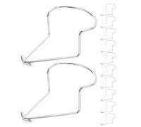 MALUGOGO Lot de 12 Protège-lames en Acier Inoxydable pour Débroussailleuse et Tondeuse à Gazon, Installation Facile Bouclier de Sécurité Argenté pour Jardinage