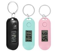 MALUGOGO Lot de 3 montres électroniques silencieuses à suspendre pour étudiants, mini horloge de poche numérique ovale avec affichage LED, chronométrage précis et portable pour environnements d'examen