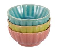 MALUGOGO Lot de 3 supports en céramique pour huiles essentielles, bol de mélange polyvalent sans bavures, rouge, vert, bleu pour bureau et hôtel spa