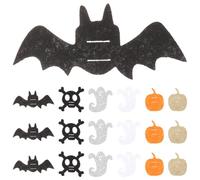 MALUGOGO Lot de 30 Cartes Porte-bonbons Halloween en Tissu Non Tissé, Support de Sucette Facile à Transporter et Maintien Ferme pour Décoration de Fête Plusieurs styles