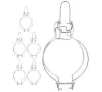 MALUGOGO Lot de 6 colliers de serrage hermétiques en acier inoxydable pour bocaux Mason Jar Clips de rechange pour rangement de cuisine et accessoires de mise en conserve
