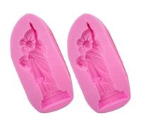 MALUGOGO Moules en Silicone Réutilisables DIY Forme Déesse Lot de 2 pour Desserts Glacés Sûrs Showers et Fêtes D'anniversaire