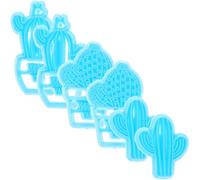 MALUGOGO Petit Moule à Biscuits Cactus en Plastique, Emporte-pièce Adorable pour Fête Estivale, Outils de Cuisson Polyvalents, Pack de 6 Pièces pour Pâtisserie DIY