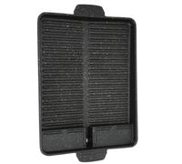 MALUGOGO Plaque de Cuisson Antiadhésive Encoche Anti-fuite D'huile pour Barbecue Extérieur Légère et Facile à Nettoyer en Alliage D'aluminium, Plaque Barbecue Coréen Portable Maison
