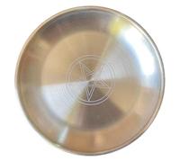 MALUGOGO Plateau Assiette Ronde Décoratif Pentacle en Acier Inoxydable Or sans Bavures pour Chamaniques et Occasions Spéciales