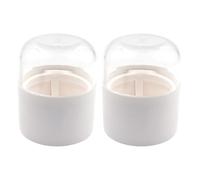 MALUGOGO Porte-éponge pour Organiser et Sécher Éponges Cosmétiques de Maquillage en Plastique 2pcs Blanc Design Respirant pour Femmes et Filles