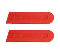MALUGOGO Protège-Plateau de Chaîne en Plastique Rouge 3pcs pour Guide de Tronçonneuse 14 Pouces Design Résistant à l'usure pour Travaux Forestiers et Entretien Extérieur