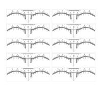 MALUGOGO Règle à Sourcils Jetable en Pvc pour Mesure Symétrique Facile et Découpe Précise 10 Pièces Blanche Outil pour Maquillage et Remplissage des Sourcils