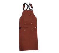 MALUGOGO Tablier de Soudure Résistant la Chaleur avec Multiples Poches en Coton et Plastique, Bretelles Larges Rembourrées Croisé Dos pour Travail Industriel et Soudage
