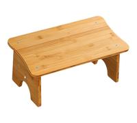 MALUGOGO Tabouret Repose-pieds en Bois Naturel pour Toilettes et Bureau, Marche Pied Ergonomique Antidérapant pour Maison et Bureau, Soulage la Pression Assise