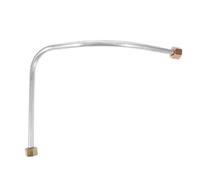 MALUGOGO Tuyau de Remplacement Couleur Argenté Moderne en Aluminium pour Compresseur D'air 400 Mm Filetage Interne 16 Mm, Facile à Installer, pour Atelier et Garage