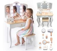Coiffeuse enfant tabouret & miroir led