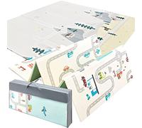 Mamabrum Tapis de jeu pour bébé - 200 x 180 x 1 cm - Pliable - En mousse - Étanche - Portable - Convient pour les enfants - Non toxique - Plus épais - Plus grand