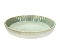MamboCat Bakery Moule à quiche vert Ø 26 cm en grès avec bord ondulé | Faïence, quiche, tarte, gâteau et tarte, moule à pâtisserie rond, bord ondulé nervuré et glaçage vert, pâtisserie, service