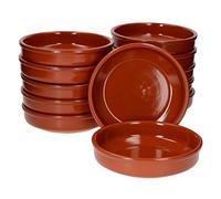 MamboCat Cazuela Bruno Lot de 12 bols en argile I Diamètre 20 cm I Taille L I Méditerranéen I Émaillé I Unique Fait main I Antique/Vintage I Moyen-Âge I Viking