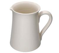 MamboCat Gloria Pichet Blanc Crème 1,6 L en Céramique Italienne Avec Anse pour Jus, Thé Glacé, Eau, Lait, Vin | Bec Verseur Pratique | Carafe Décorative pour Salon