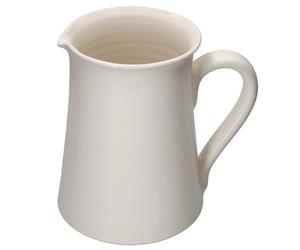 MamboCat Gloria Pichet Blanc Crème 1,6 L en Céramique Italienne Avec Anse pour Jus, Thé Glacé, Eau, Lait, Vin | Bec Verseur Pratique | Carafe Décorative pour Salon