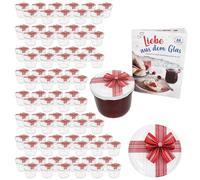 MamboCat Lot de 100 bocaux en verre de 230 ml avec couvercle à visser + couvercles TO 82 avec recette de sucre diamant I Bocaux de conservation et conservation