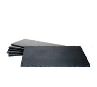 MamboCat Lot de 6 plaques en ardoise Noir 17 x 34 cm