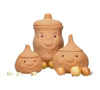 MamboCat Set de pots en terre cuite - Pour les pommes de terre, les oignons, l'ail - Avec couvercle - Pour la conservation, pots de pommes de terre,