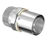 Mamelon adaptateur Uponor S-Press Press 1046901 40 mm x R 1 1/4 MT, laiton étamé
