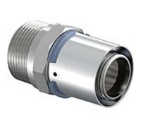 Mamelon adaptateur Uponor S-Press Press 1046902 40 mm x R 1 1/2 MT, laiton étamé