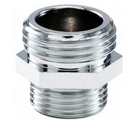 MAMELON DOUBLE MALE REDUIT EN LAITON CHROME DIAMETRE 3/8 FILETAGE 1/2 RIQUIER