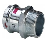 Viega Prestabo Pièce de transition Modèle 1111 – Filetage extérieur 28 mm x R 1 1/4 – SC‑Contur, polygonal