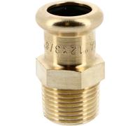Mamelon intermédiaire laiton à sertir 8243G Ø12 fileté mâle 1/2" chauffage et sanitaire - THERMADOR 8243G1215