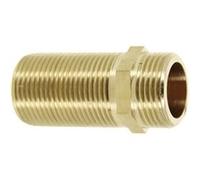 Mamelon long double mâle 40mm 15/21 laiton - GARIS - D04103B G