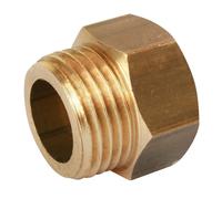 Mamelon mâle femelle égal laiton à visser 1/2" - 15/21 Pronorm, lot de 2