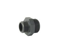Mamelon réduit Mâle-Mâle PVC-U à visser PN16 : Adaptateur fileté - 1''1/2