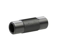 Mamelon tubulaire 23, AG/AG, acier noir, R 1, longueur 100 mm, pression de travail max. 50 bar, DIN EN 10241.