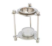 MaMeMi Colonne d'encens nickelée Hauteur 10 cm