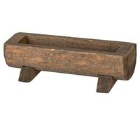 MaMeMi Mangeoire/Abreuvoir en Bois 9 cm - Accessoire Crèche de Noël pour Animaux & Figurines - Élément Décoratif Artisanal pour Étable, Diorama & Modélisme