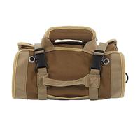 MAMJENNI Sac à Outils en Tissu Oxford, Pochette de Rangement d'outils Polyvalente Portable, Rouleau de Transport Suspendu pour électricien Plombier Charpentier (Kaki)