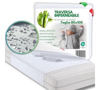 MammaVaiTra Alèse Imperméable Lavable en Bambou - 80 x 100 cm - Made in Italy - Certifié Oeko-Tex, Hypoallergénique, Respirant, Antibactérien