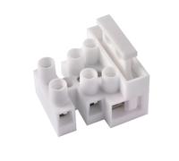 Mammut Bornier avec porte-fusible 5 x 20 mm 2,5 mm² 3 pôles 300 V 6,3 A Blanc - Connecteur électrique à vis fusible intégré polyamide - Éclairage