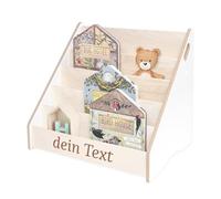 MAMOI® Bibliothèque Enfant personnalisée avec prénom - Étagère Enfant, Organiseur de Livres pour Chambre d’Enfant, présentoir à Livres sur Pied, Rangement Livres