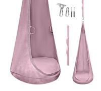 MAMOI® Fauteuil suspendu pour enfants en velours – cocon suspendu & grotte Cocoon pour enfants, sac suspendu avec coussin et crochet,balançoire enfant