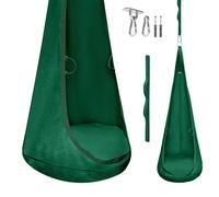 MAMOI® Fauteuil suspendu pour enfants en velours – cocon suspendu & grotte Cocoon pour enfants, sac suspendu avec coussin et crochet,balançoire enfant