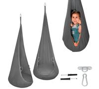 MAMOI® Nid suspendu pour enfants | Fauteuil suspendu en coton | Chaise suspendue pour enfants avec poignées en tissu