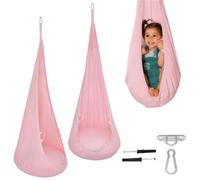 MAMOI® Nid suspendu pour enfants | Fauteuil suspendu en coton | Chaise suspendue pour enfants avec poignées en tissu