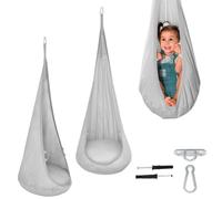 MAMOI® Nid suspendu pour enfants | Fauteuil suspendu en coton | Chaise suspendue pour enfants avec poignées en tissuz